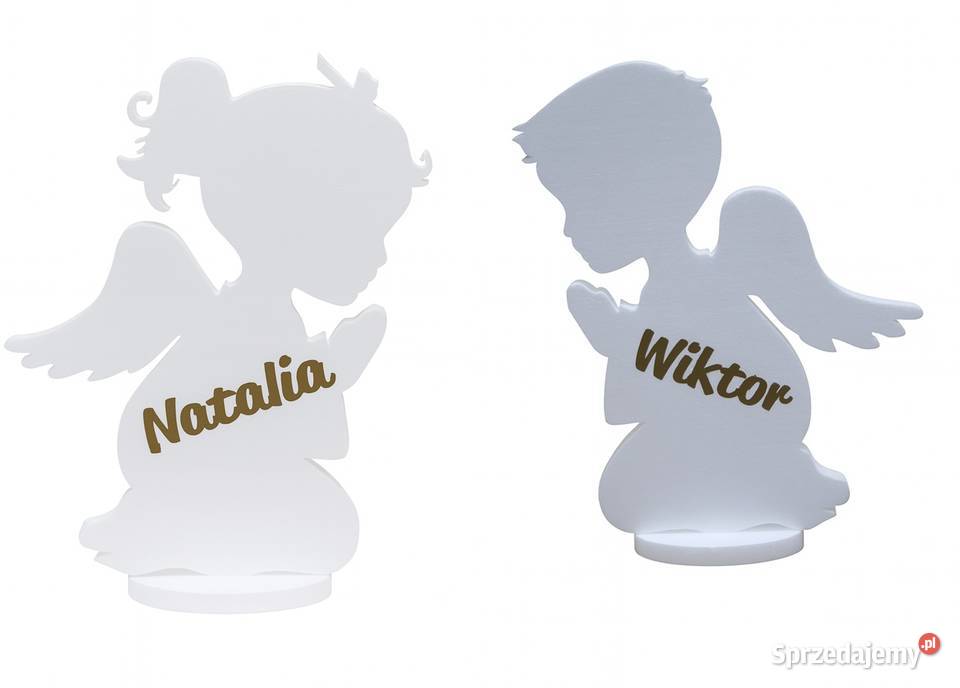 Aniołki figurki ozdoby styropianowe na Pierwszą Dębna