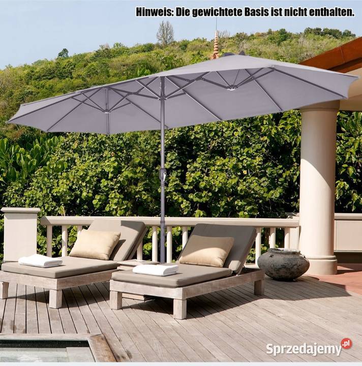 Podwójny parasol z korbą Parasol ogrodowy Gorzów Wielkopolski