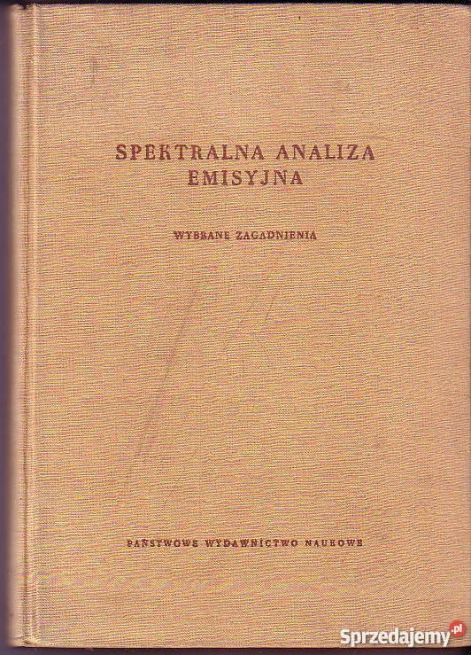 1991 SPEKTRALNA ANALIZA EMISYJNA WYBRANE ZAGADNI Czyrna