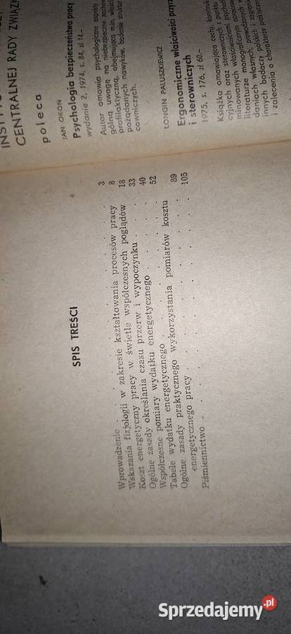 Koszt energetyczny pracy 1977 kultowy podręcznik wielkopolskie Łęczyca