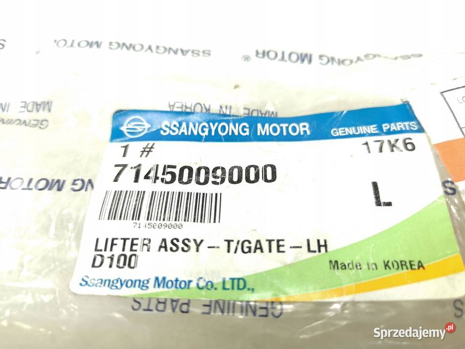 SIŁOWNIK KLAPY BAGAŻNIKA SSANGYONG KYRON 0514