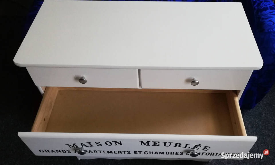 Komoda sosnowa biała renowacji styl vintage 37.2cm zachodniopomorskie Szczecin