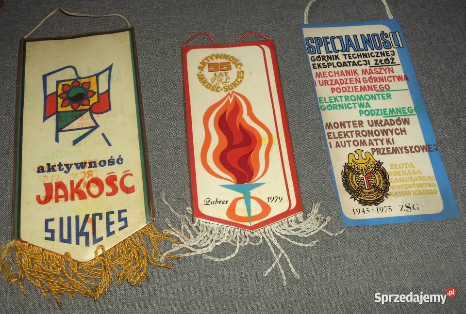 KWK Kopalnia Makoszowy Zabrze PZPR proporczyk sprzedam