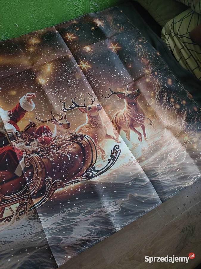 Obrus z motywem świątecznym 90140 łódzkie Piotrków Trybunalski sprzedam