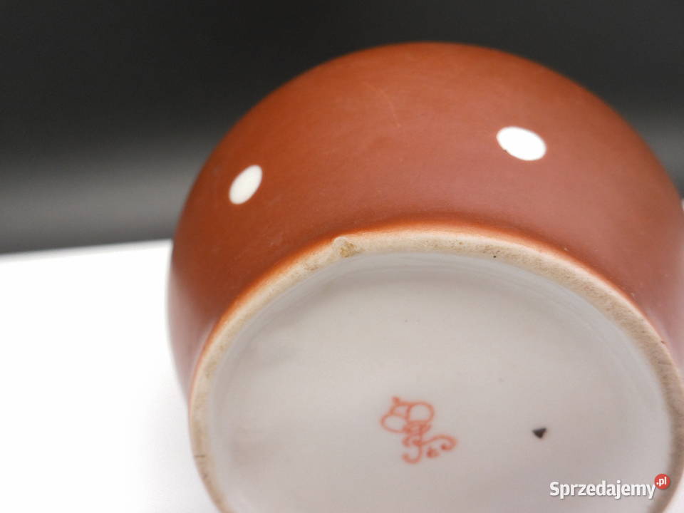 Uroczy Wazon porcelanowy w kropki Turyngia Raszków