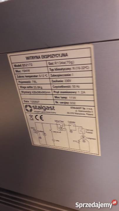 witryna chłodnicza ekspozycyjnaUżywana model