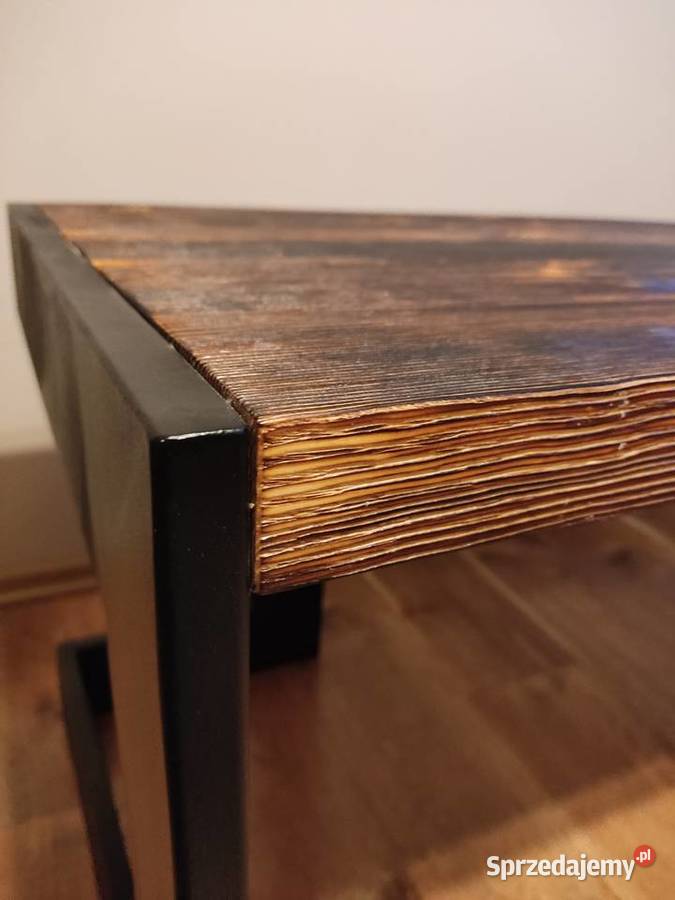 Stolik kawowy drewniany OLLMEBEL producent 100cm