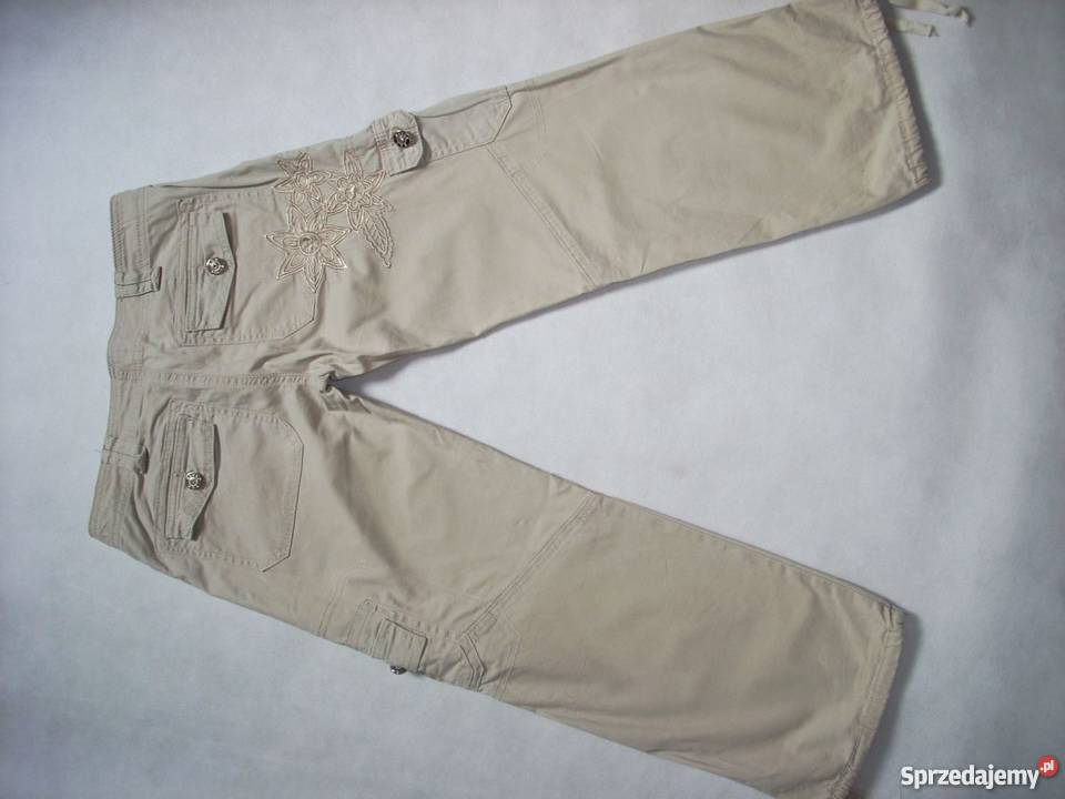 BK spodnie 45 Bojówki Rybaczki Haft J NOWE 34 36 Nowy Sącz sprzedam