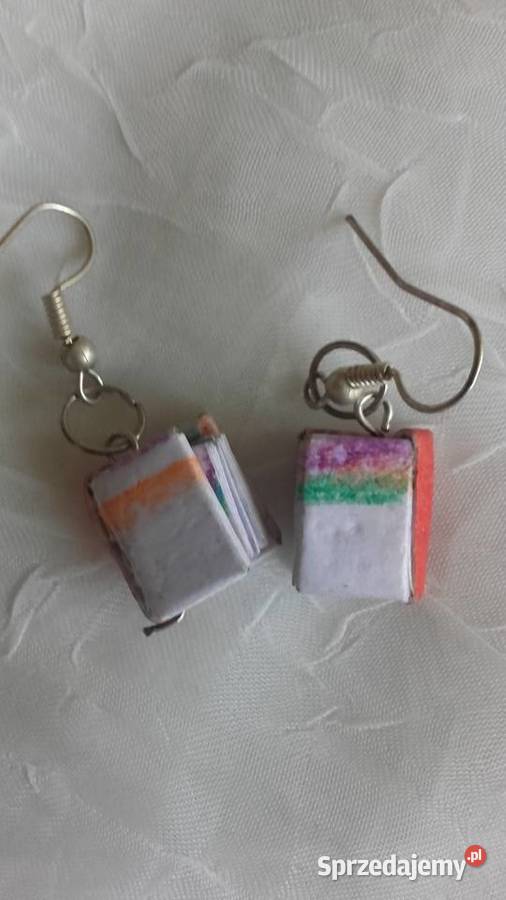 KOLCZYKI KSIĄŻECZKI ręcznie wykonane Piła sprzedam