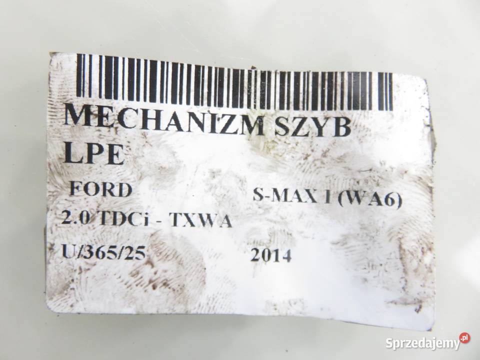 PODNOŚNIK SZYBY LEWY PRZEDNI FORD S I 0130822621