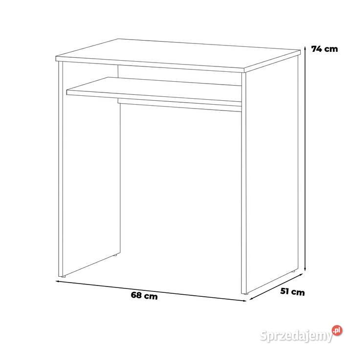 Biurko Białe Mat Małe Szkolne Komputerowe 51cm warmińsko-mazurskie Elbląg