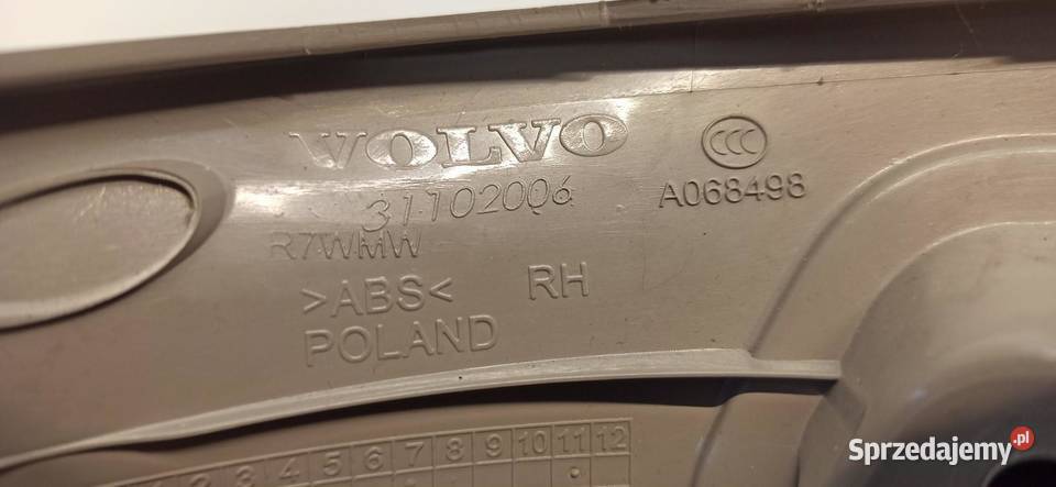 VOLVO V60 OSŁONA POSZYCIE SŁUPKA LEWEVTYŁ