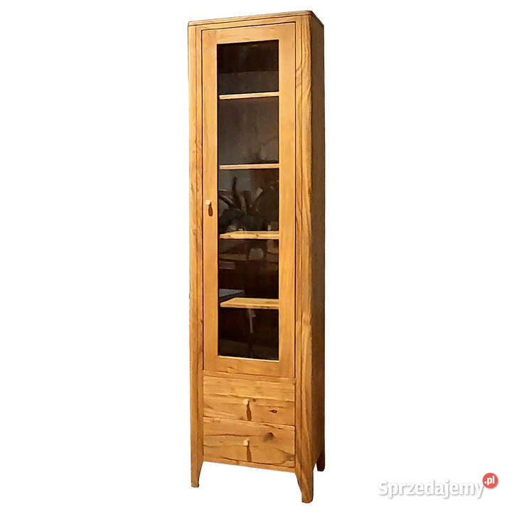 Wąska witryna drewniana 50 MILANO z szufladami z Lublin