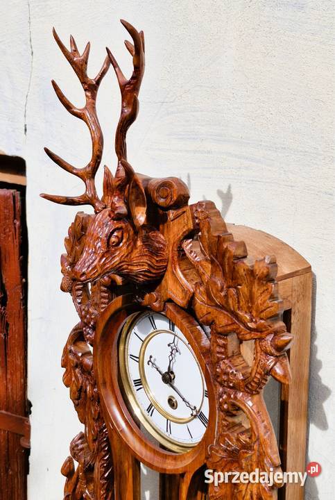Zegar w stylu myśliwski wiszący Antyki