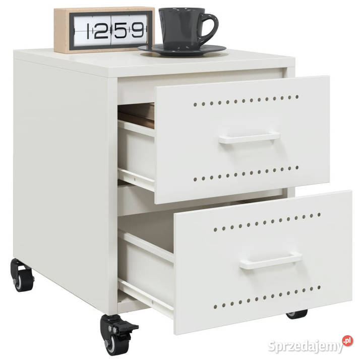 Szafka nocna biała 36x39x435 stal WM846636