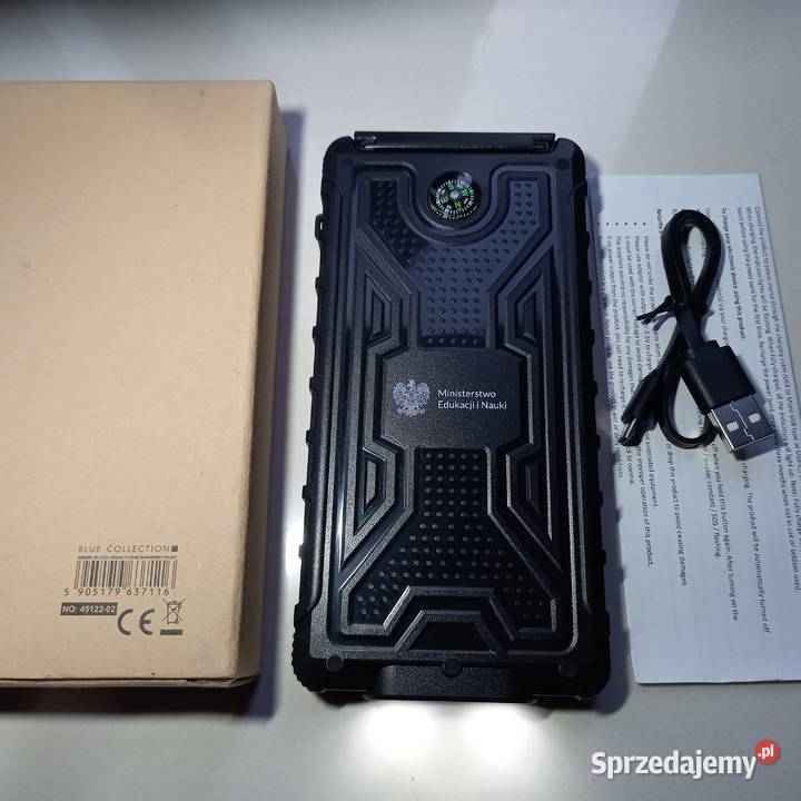 POWERBANK 10000mAh panel solarny kompas latarka Zemborzyce Podleśne