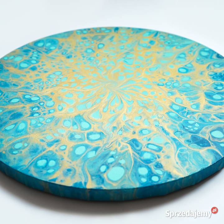 Okrągły obraz Serce Oceanu średnica 40 acrylic Obrazki i obrazy Warszawa