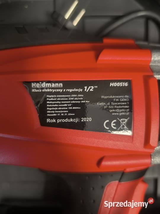 Klucz elektryczny z regulacją 12 Heidmann H00516 Rzeszów