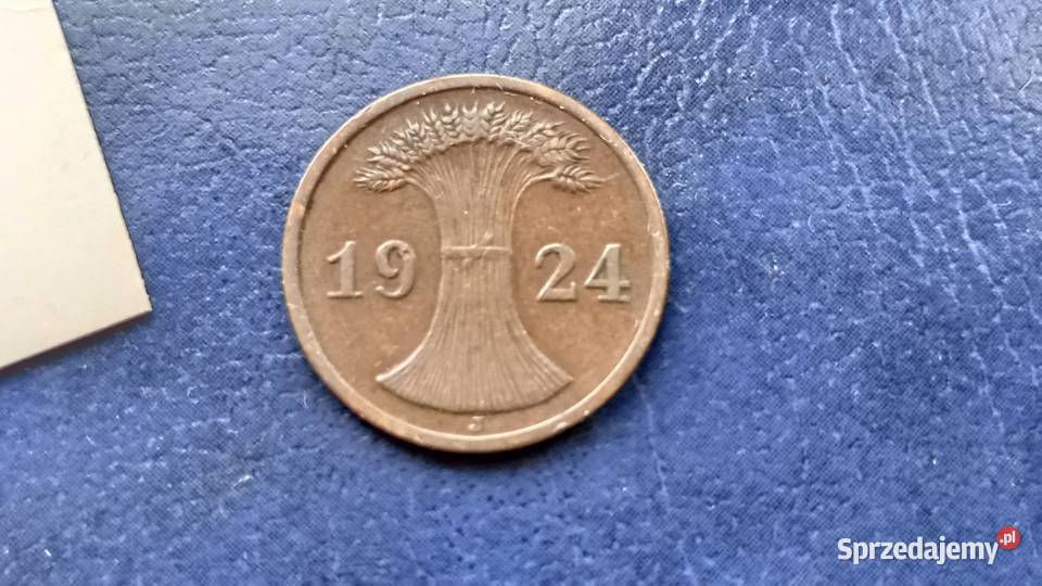 Stare monety 2 rentenpfennig 1924 J Niemcy podkarpackie Lesko