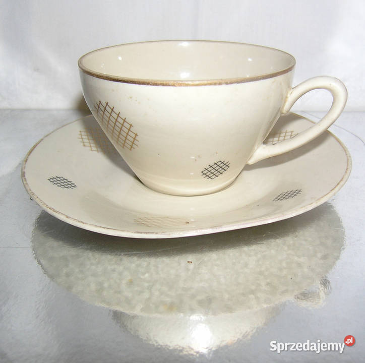 filiżanka vintage porcelana ecru Chodzież
