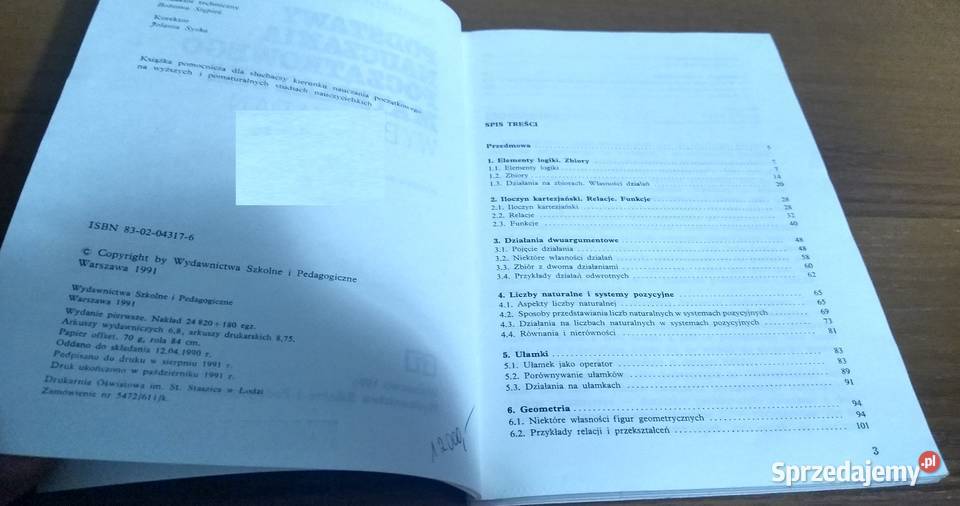 Podstawy nauczania początkowego matematyki wybór Gdańsk