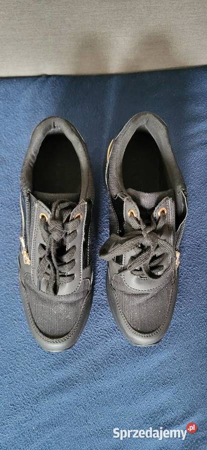 Sneakersy na koturnie CLARA BARSON 38 czarne inna śląskie Wojkowice Kościelne