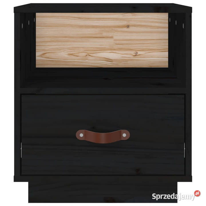 Szafka nocna czarna 40x34x45 lite drewno sosnowe Warszawa