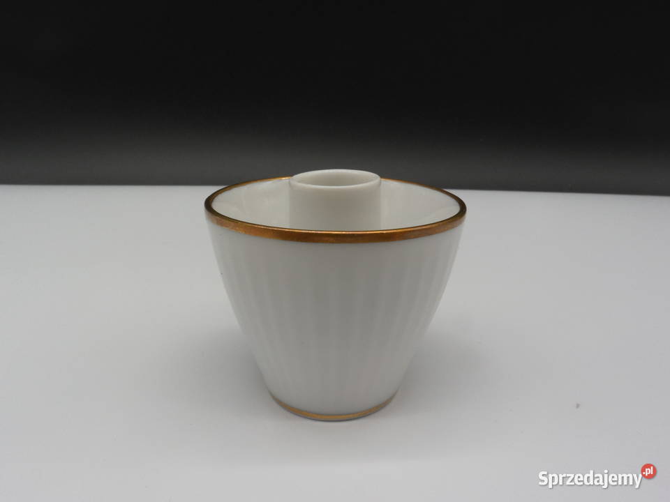 Elegancki Porcelanowy Świecznik Thomas Rosenthal Porcelana i szkło Raszków