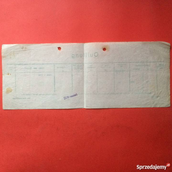 869 Rachunek Miasta i Pokwitowania Zoppot Szczecin