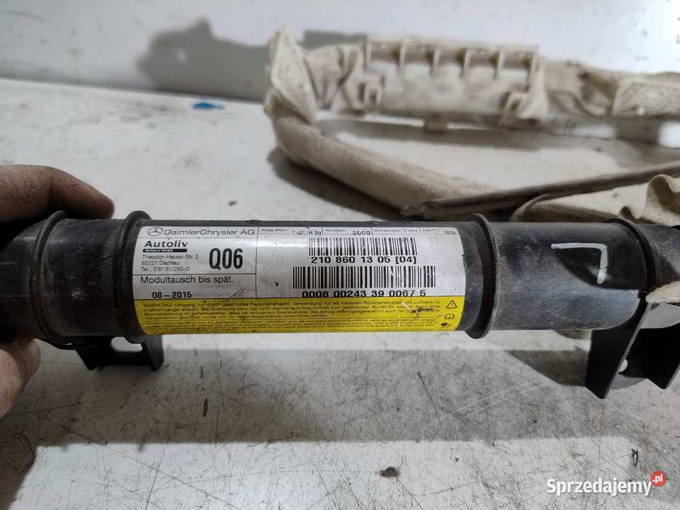 AIRBAG KURTYNA POWIETRZNA LEWA W210 2108601305 Poduszki powietrzne wielkopolskie