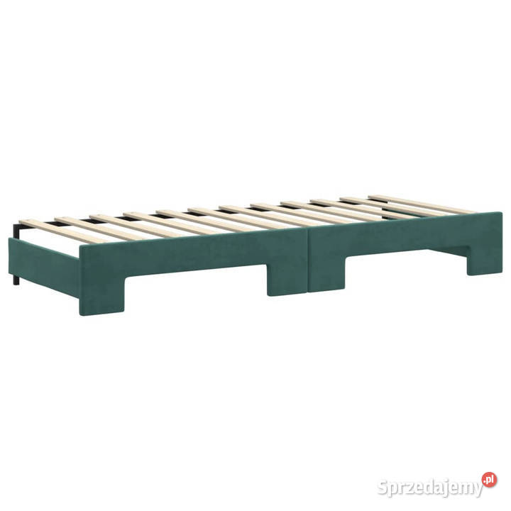 Sofa rozsuwana ciemnozielona aksamit 80x200 229cm Warszawa sprzedam