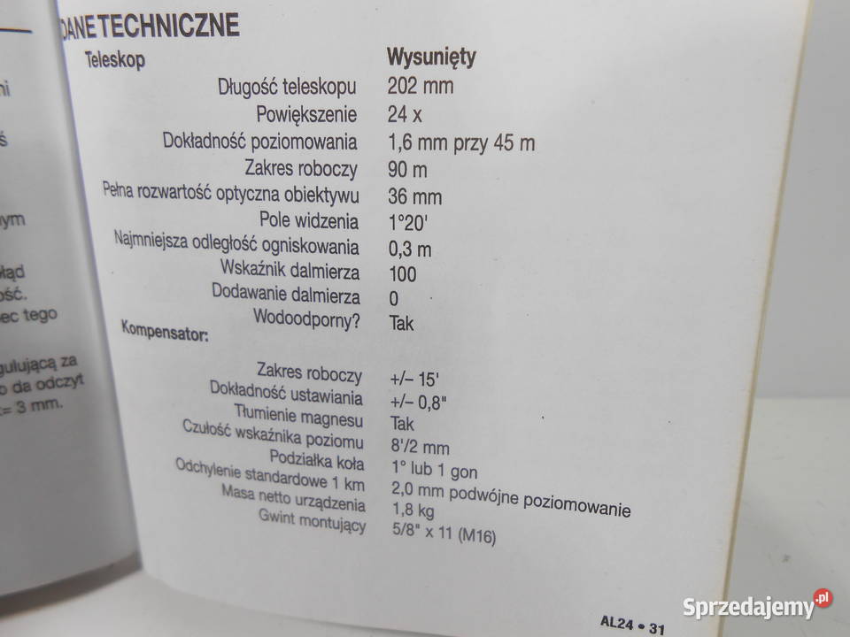 Niwelator optyczny STANLEY AL 24 Katowice