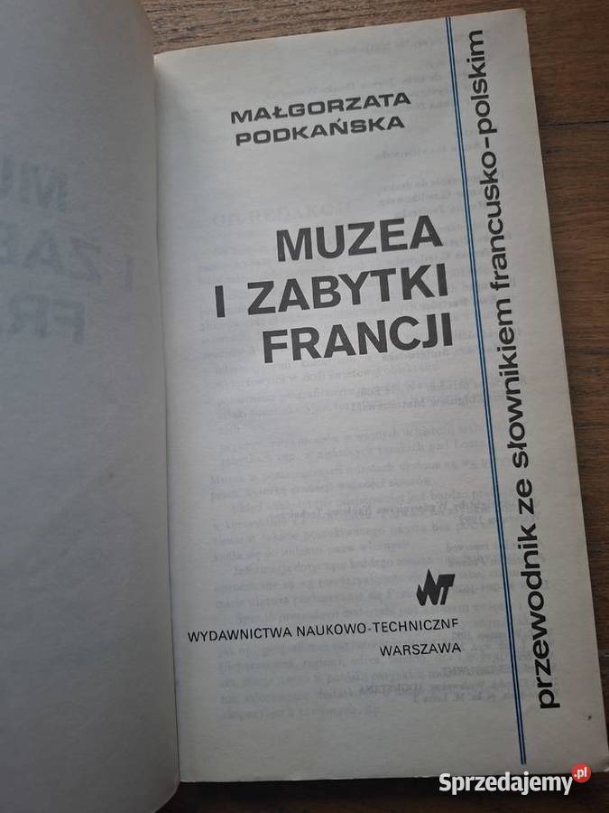 Francja muzea i zabytki M Podkańska przewodnik Kultura i Rozrywka Kraków