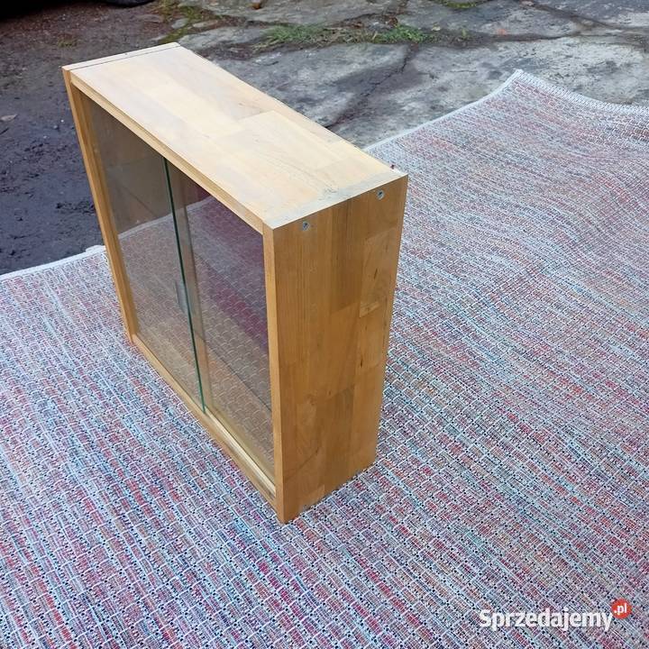 Szafeczka Wisząca Drewniana Szklane Półki Suwane Łazienkowe Zabrze sprzedam