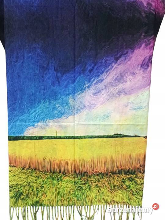 Chusta Szal apaszka dwustronne dzieło sztuki