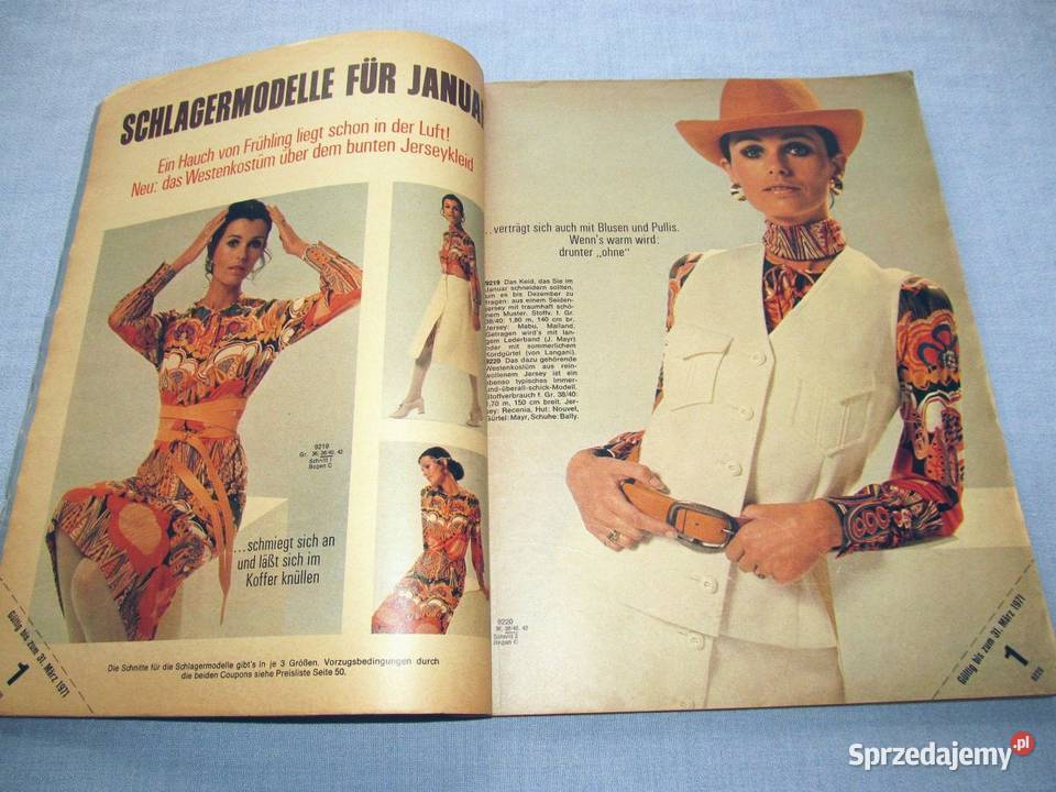 Burda Moden 11971 magazyn mody wykroje Vintage kujawsko-pomorskie