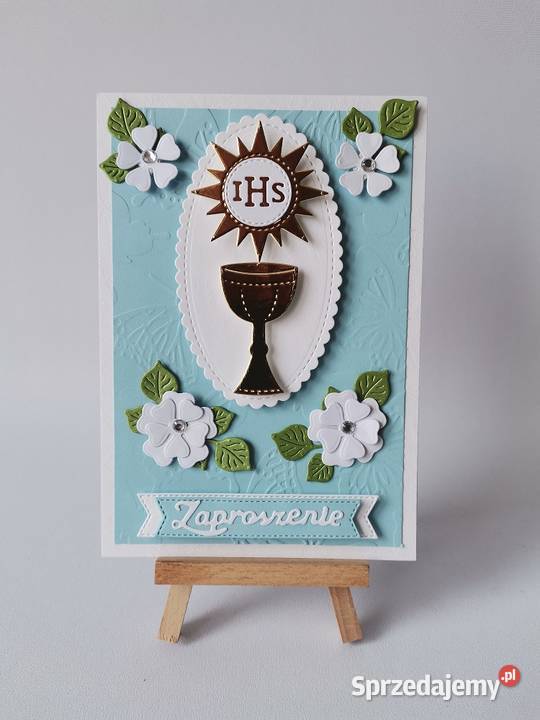 Zaproszenia Komunia Chłopiec Kielich Słoneczko W wielkopolskie Poznań