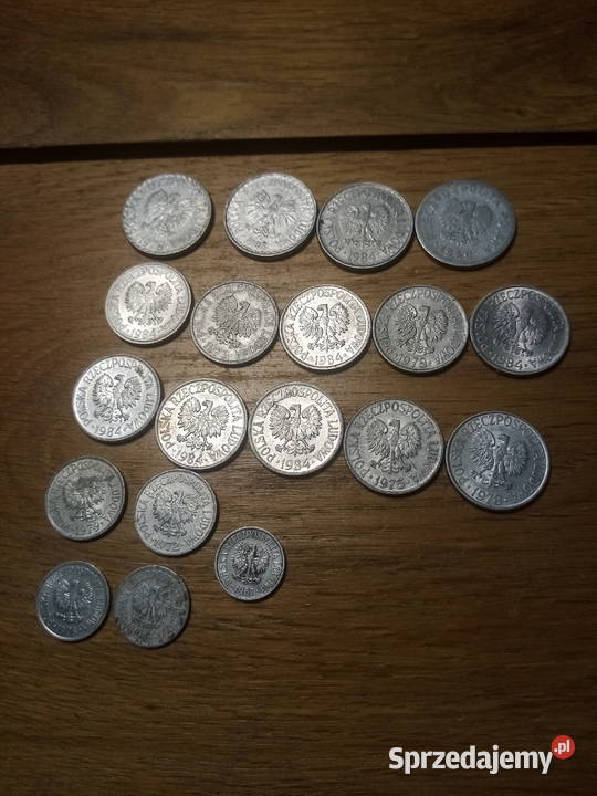 Monety PRL 1 50 groszy 20 groszy 10 i 5 groszy Tarnowskie Góry sprzedam