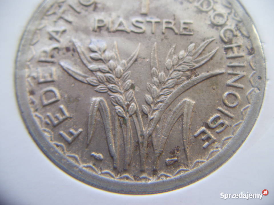 Stare monety 1 piastr 1947 Indie Francuskie Kolekcje