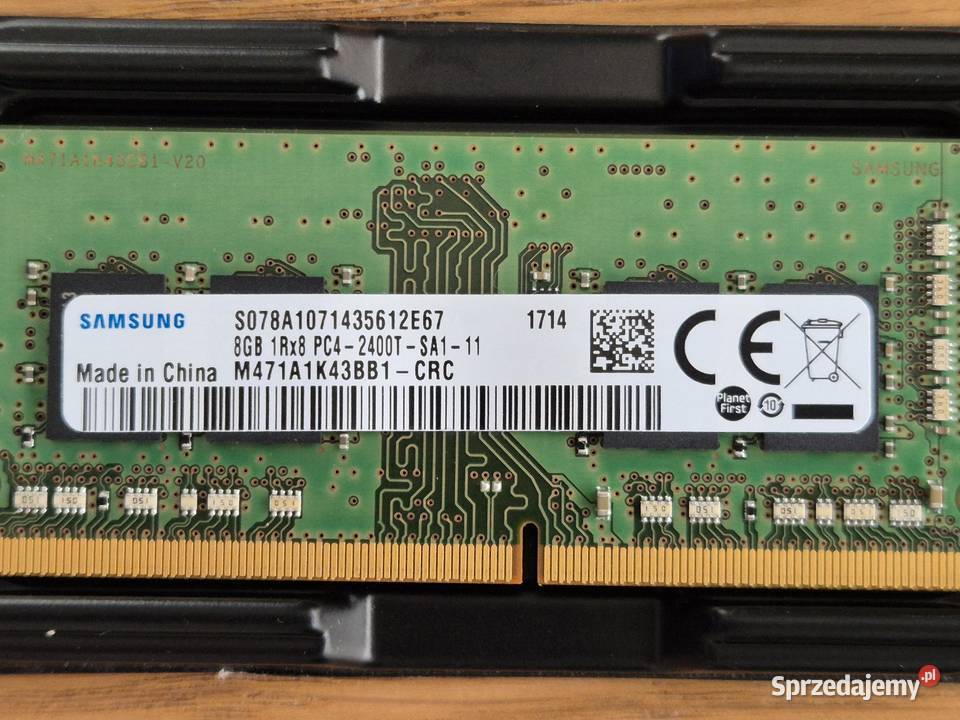 Pamięć RAM Samsung 8GB DDR4 2400MHz SODIMM Pamięci Warszawa