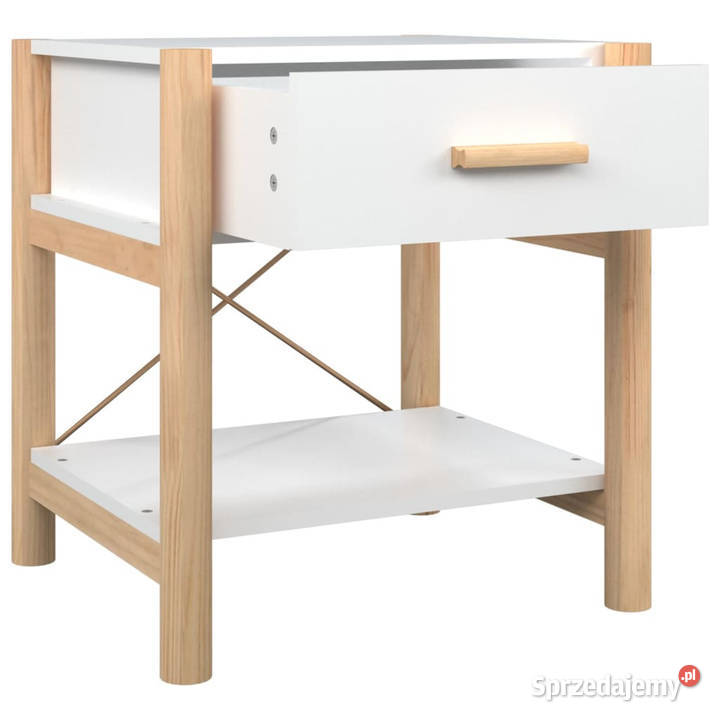 Szafki nocne 2 białe 42x38x45 materiał mazowieckie Warszawa