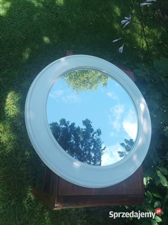 Lustro okrągłe Vintage PRL Sterdyń