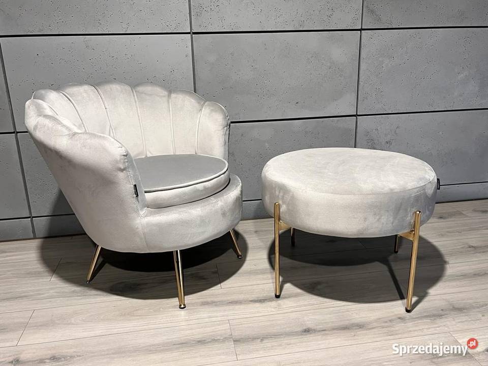 Krzesło muszelka pastelowe kolory welur 74cm Warszawa