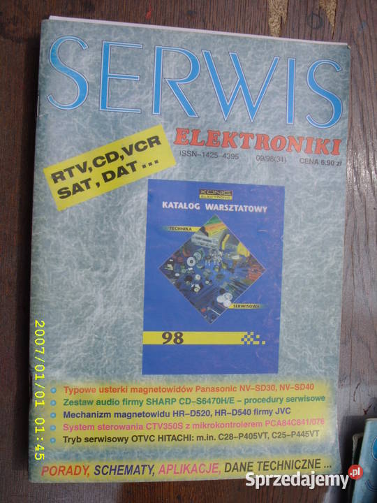 Rocznik miesiecznika SERWIS ELEKTRONIKI1998R Wołów