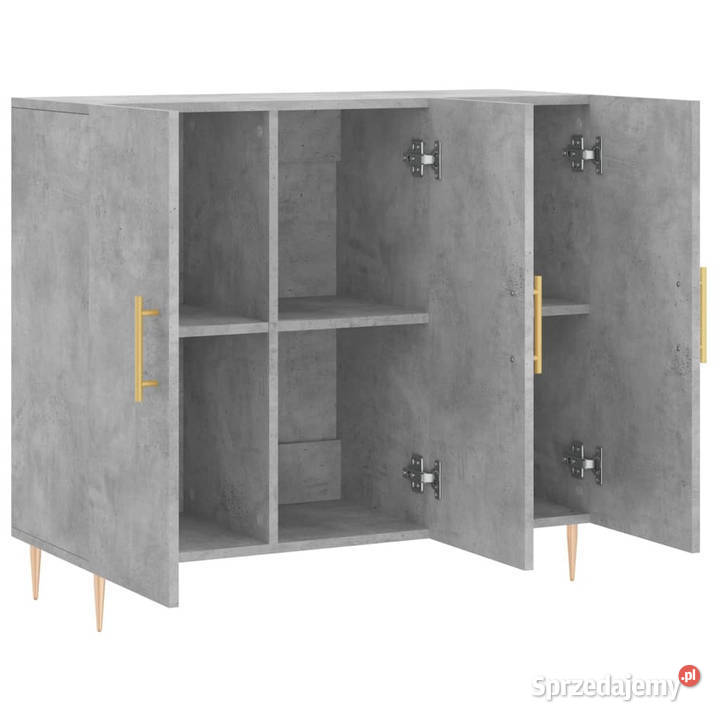 Szafka szarość betonu 90x34x80 materiał