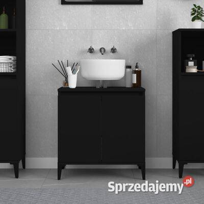 vidaXL Szafka pod umywalkę czarna 58x33x60 Pozostałe Warszawa