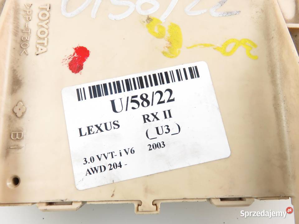 MODUŁ SKRZYNKA BEZPIECZNIKÓW LEXUS RX II 300 Skrzynki bezpieczników sprzedam