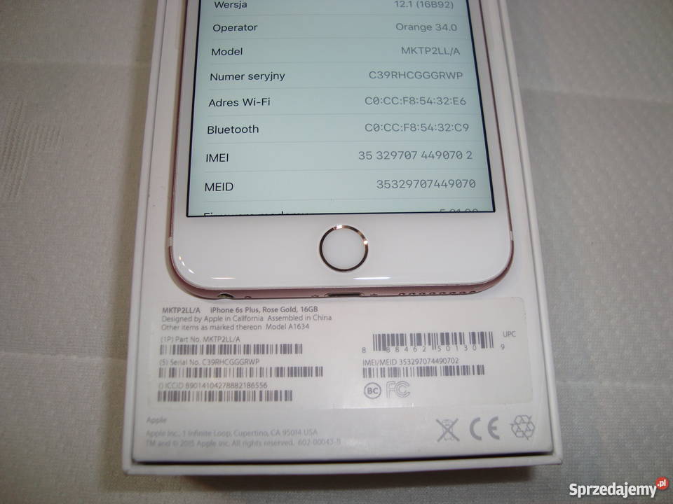 Apple iPhone 6S Plus Rose Gold Zadbany Brzozów