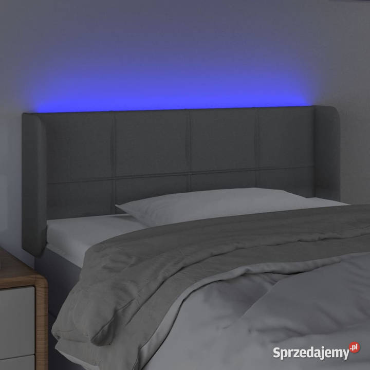 Zagłówek do łóżka z LED jasnoszary 83x16x7888 Warszawa sprzedam