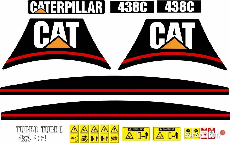 NAKLEJKI NA MASZYNĘ CAT 438C Nakło nad Notecią sprzedam